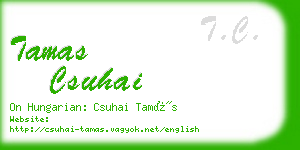 tamas csuhai business card